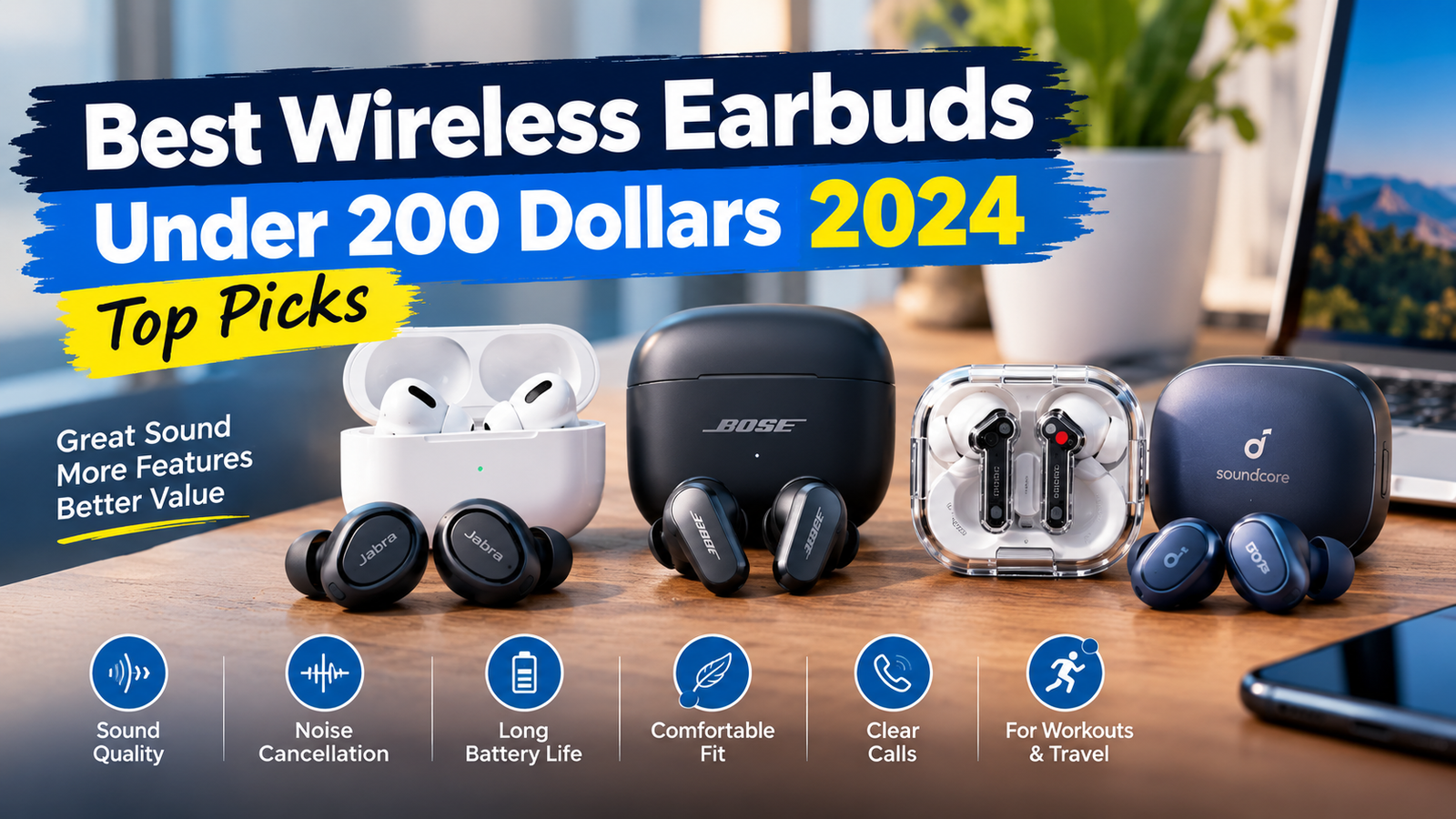 Best Wireless Earbuds Under 200 Dollars 2024 | Top Picks